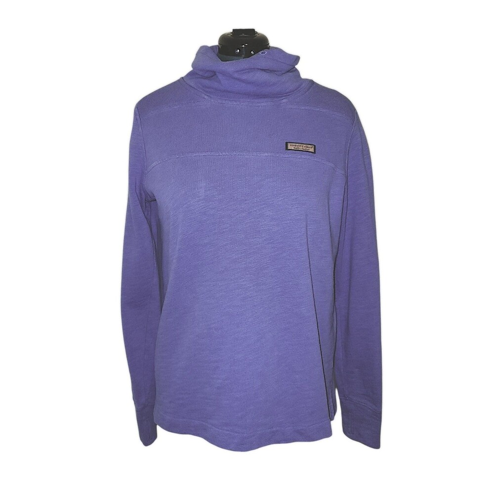 Vineyard Vines Periwinkle Cowl Neck Pullover Sweatshirt Women's Size Medium